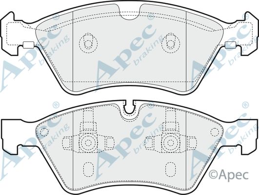 APEC BRAKING Комплект тормозных колодок, дисковый тормоз PAD1441